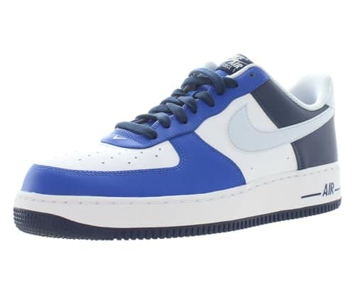 Image of NIKE Air Force 1 07 LV8 Mens Trainers FQ8825 Sneakers Shoes (UK 12 US 13 EU 47.5, White Football Grey Gamer Royal 100)