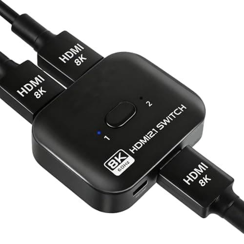 Image of 8k@60hz HDMI Switch Splitter 2 in 1 Out, DGODRT Auto Bi-Directional HDMI Switcher Selector, Supports 48Gbps HDR HDCP 2.2, Compatible with PS5/PS4, Xbox Series, Fire Stick, Roku, PC, Switch