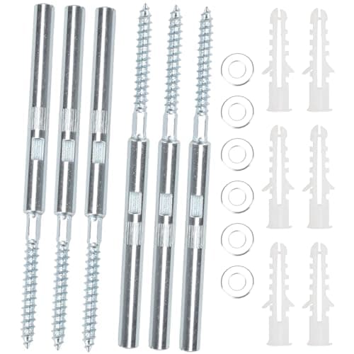 Image of NAHUAA 6Pcs Floating Shelf Bracket Heavy Duty Concealed Shelf Supports Brackets ø12 x 100mm Hidden Invisible Floating Shelf Fixings with Screws for Wall Floating Board Shelves