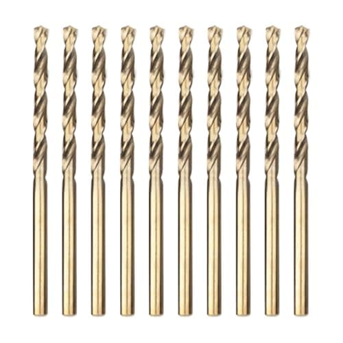 Image of Meccion HSS Cobalt Jobber Drill Bit 10pcs 3.0mm Twist Drill Bit for Drilling Stainless Steel and Metal