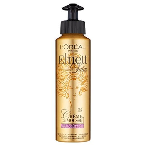 Image of L'Oréal Paris Elnett Volume Hair Mouse, Crème De Mousse, Strong Hold for Voluptuous Body, Root-to-Tip Fullness, Lightweight & Non-Greasy, Strong Hold Curls