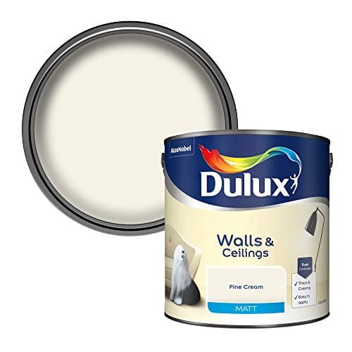 Image of Dulux Matt Emulsion Paint For Walls And Ceilings - Fine Cream 2.5 Litres
