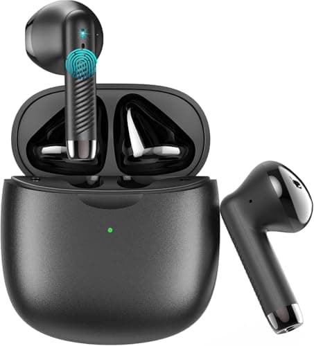Image of Bluetooth Earbuds, Wireless Earphones with IPX7 Waterproof 5.3 Bluetooth Headphones Hi-Fi Stereo Sound Wireless Headphones With Mic 30H Playtime Fast Charging Case for iPhone/Android