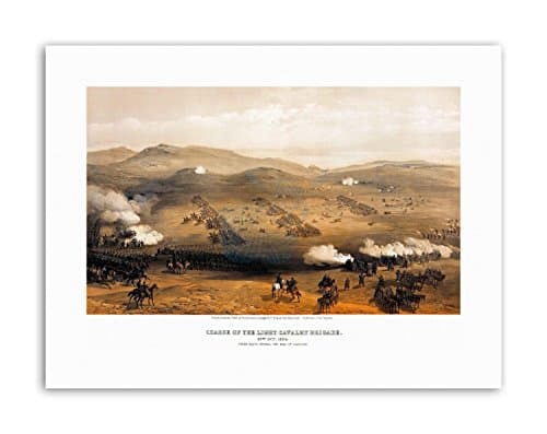 Image of Wee Blue Coo Landscape War Simpson Charge Light Brigade Painting Military Canvas Art Print
