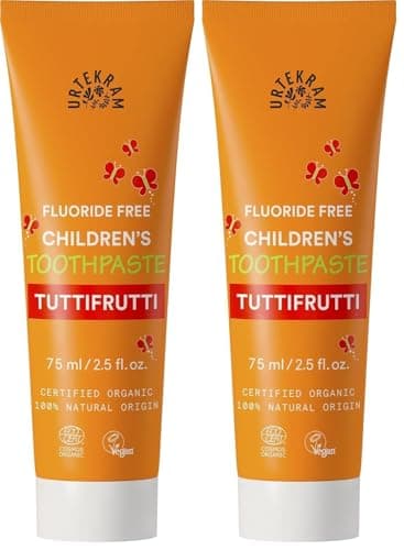 Image of Urtekram Toothpaste - Trutti Frutti - Childrens - Vegan, Organic, Natural Origin, 75 ml (Pack of 2)