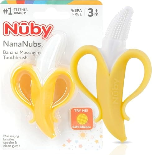 Image of Baby Feeding - Nuby - 360 Nana Nubs Massager Yellow 782