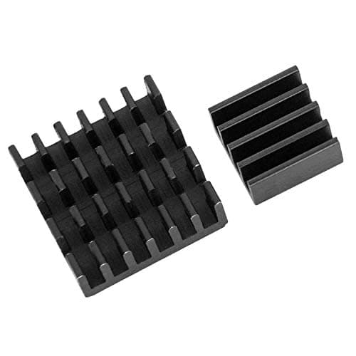Image of AZDelivery Passive Black Heatsink 2 pcs Cooler Set for Raspberry Pi Models A + B including eBook