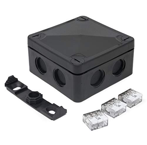 Image of IP66 External/Outdoor Waterproof Junction Box (86x86x50mm +Connectors)