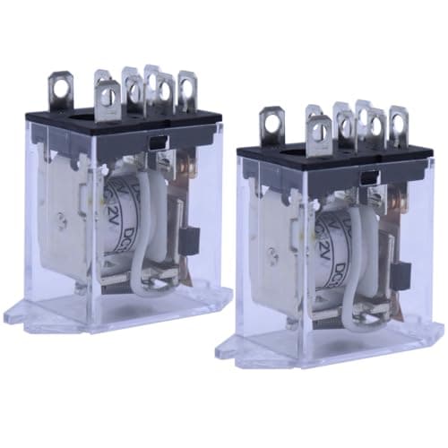 Image of Fasizi 2 Pcs DC 12V Coil Power Relay 8 Pin 10A DPDT Electromagnetic Power Relay Changer JQX-13F