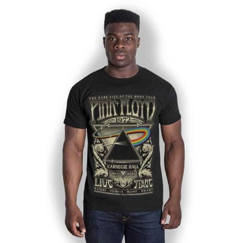 Image of PINK FLOYD T Shirt Carnegie Hall Poster Band Logo Official Unisex Black XXXL