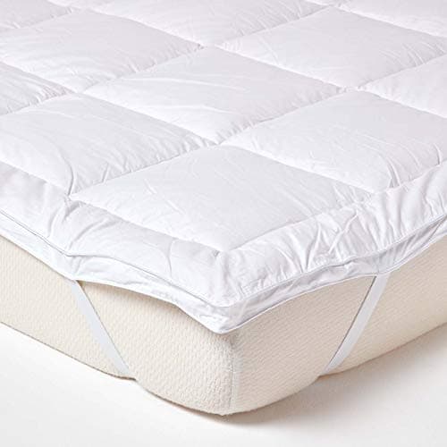 Image of HOMESCAPES 100% Pure Mulberry Silk Blend Single Mattress Topper for up to 36 cm Deep Mattresses 700 GSM Heavy Weight Luxury Topper