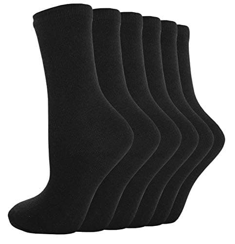 Image of Bonjour Kids Boys Girls Children kids Back to School Cotton Rich Plain Ankle School Socks Pack of 6 Age 3-6 Years (UK 9-12), 6-9 Years (UK 12-3), 10-13 Years (4-5.5)