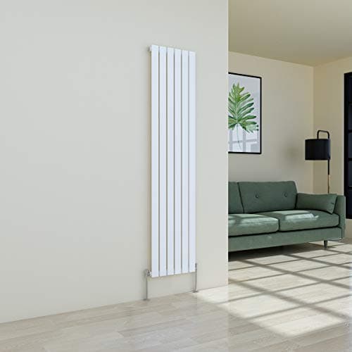 Image of Warmehaus Vertical Designer Radiator Flat Panel Modern Heating Single White Radiator 1800 x 410mm