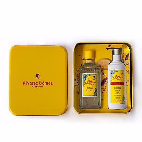Image of ALVAREZ GÓMEZ 194914 Lata Agua Colonia Alvarez Gomez Concentrada - Clasica 300 ml + Emulsion 280 ml for Adults, Designed for Everyday use, 300 ml, 280 ml