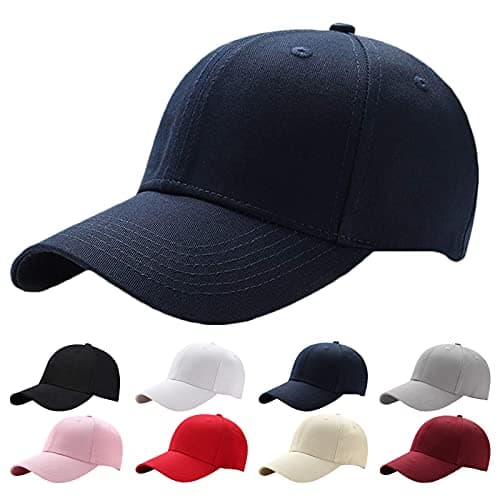 Image of Interstellar Fire Baseball Cap for Men Women - 100% Cotton Adjustable Plain Hat - Unisex One Size Sun Hat for Youth Boys Ponytail Ladies - Sports Trucker Hats (Navy)