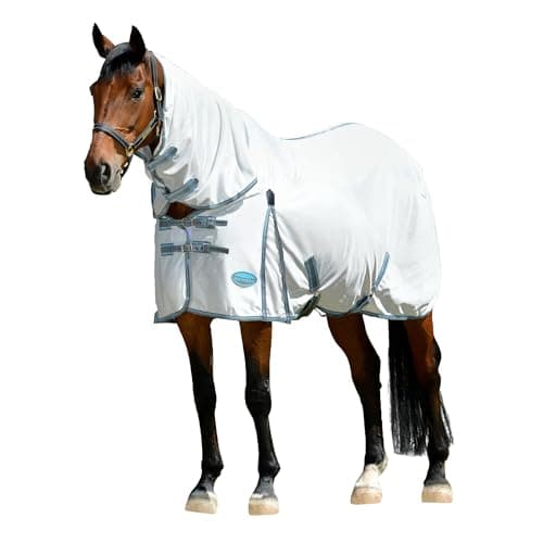 Image of WeatherBeeta ComFiTec Essential Mesh II Combo Neck, White/Grey/Bright Blue, 5'6