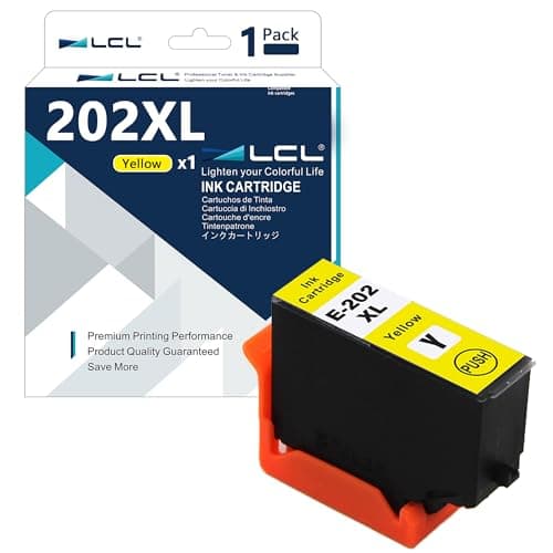 Image of LCL Compatible Ink Cartridge 202 202XL C13T02H44010 (1 Yellow) Replacement for Epson Expression Premium XP-6000 XP-6005 XP-6100 XP-6105 XP6000 XP6005 XP6100 XP6105