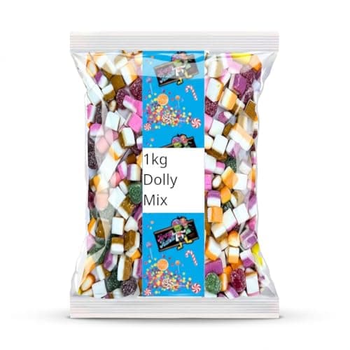 Image of Barratt Dolly Mix 1kg Bulk Bag, Traditional Soft Fondant and Jelly Sweets | Classic Pic n Mix Retro Confectionery | Professionally Packed for Freshness