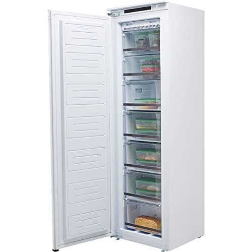 Image of Haier HFE172NFUK Integrated Frost Free Upright Freezer with Sliding Door Fixing Kit - F Rated