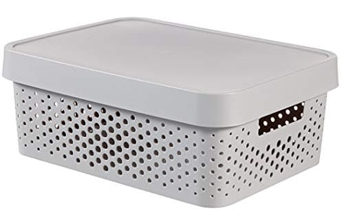 Image of Curver Infinity Plastic Grey Storage Box 11Litres 36x27x14[cm]