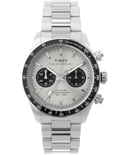 Image of Timex Men's Chronograph Quartz Watch with a Leather Strap Waterbury Heritage