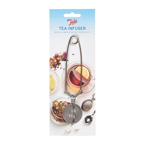 Image of Tala Stainless Steel Ball Tea Strainer with Handle, Perfect for infusing Loose Leaf Tea and Herbal teas, can Also be Used for Herbs and Spices, Silver