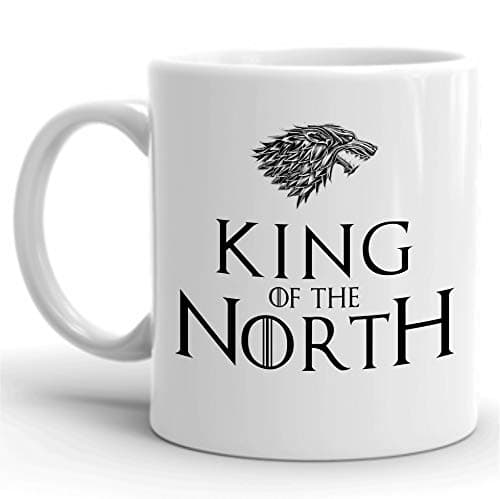 Image of CiderPressMugs Game of Thrones Mug -King of The North - House Stark Shield Gifts for Women Men 11oz Ceramic