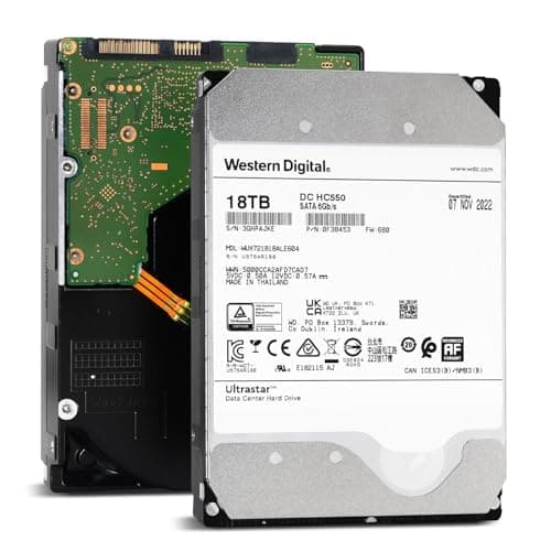 Image of Western Digital Ultrastar DC HC550 Enterprise-Festplatte 18 TB (3,5 inch, SATA 6 GB/s, SAS 12 GB/s, 7200 U/min, 512 MB Cache) (Renewed)