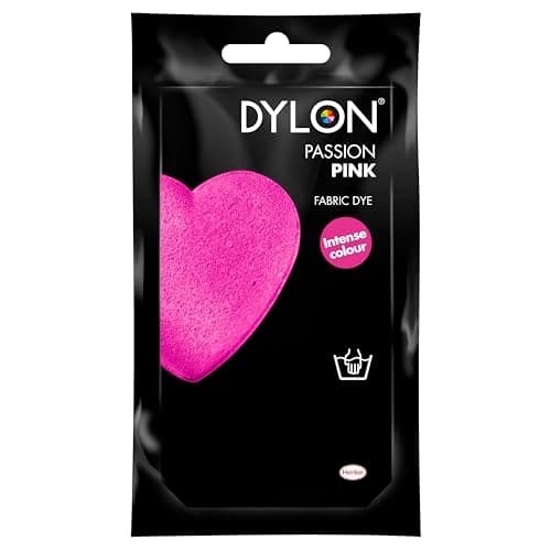 Image of DYLON Hand Dye, Fabric Dye Sachet for Clothes, Soft Furnishings and Projects, 50 g - Passion Pink