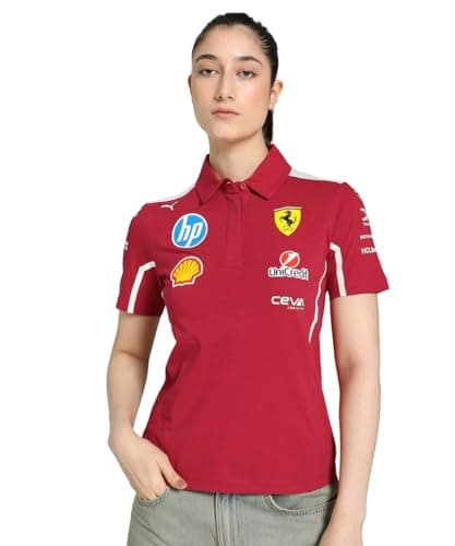 Image of PUMA Scuderia Ferrari F1 2025 Women's Team Polo - Red - Size: M