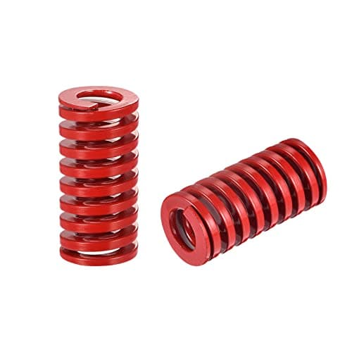 Image of sourcing map 3D Printer Die Spring, 2pcs TM 20mm OD 40mm Long Spiral Stamping Medium Load Compression Mould Die Springs for 3D Printer Electric Part, Red