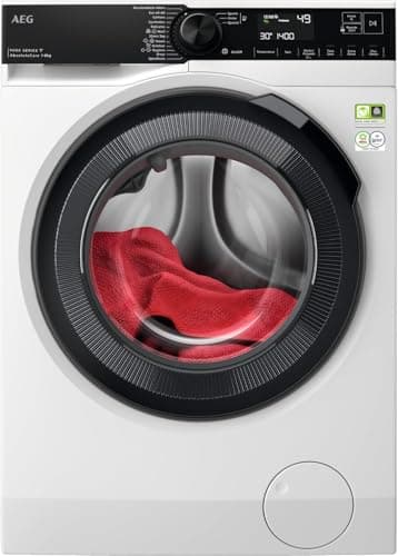 Image of AEG 9000 Series Washing Machine LFR94846WS, AbsoluteCare, PowerCare, Softwater help clothes last longer and providing superior colour protection, WiFi Connected, 8kg Load, 1400rpm Spin, Energy Class A
