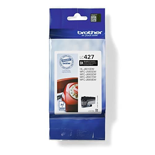 Image of Brother LC-427BK Inkjet Cartridge, Black, Single Pack, Standard Yield, Includes 1 x Inkjet Cartridge, Genuine Supplies
