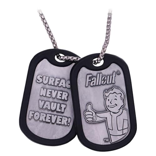 Image of Fallout Vault‑Tec Metal Dog Tags – Double‑Sided Embossed Collectible Set