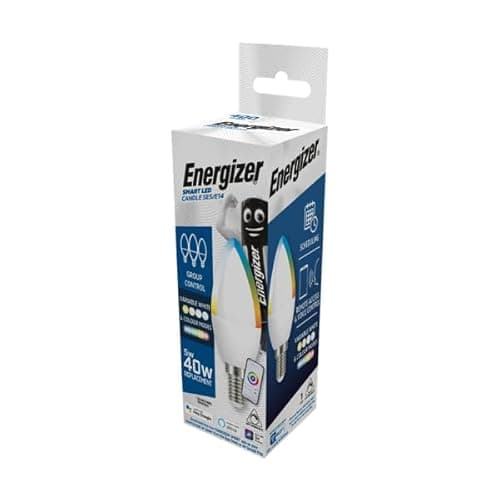 Image of Energizer Smart LED S18461 E14 (SES) Candle - 5.2W - Colour Changing - 470lm - Boxed, White