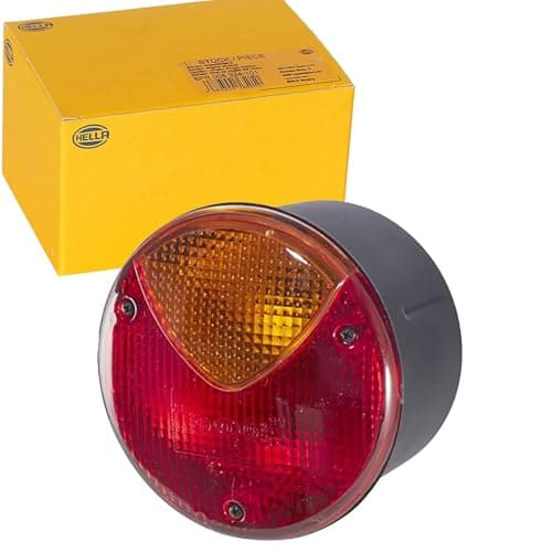 Image of HELLA 2SD 964 169-111 Rearlight - Bulb - 24/12V - mounting/Bolted - Lens Colour: Red/Yellow - Plug: Blade Terminal - right/left - Quantity: 1