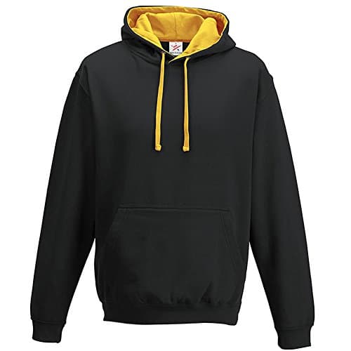 Image of Star and Stripes Jet Black/Gold Varsity hoodie, Contrast Pullover Men's Hoodie XX-Large plus 1 T Shirt