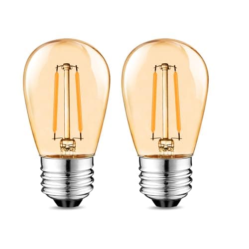 Image of Suncan E27 LED Vintage Filament Bulb, ST45 2W Replace 15W Incandescent Bulbs, Warm White 2700K AC 230V,LED Low Watt Light Bulbs for Night Light, Pack of 2