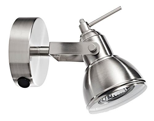 Image of Unique Industrial Designed Satin Nickel Switched Wall Spot Light by Happy Homewares