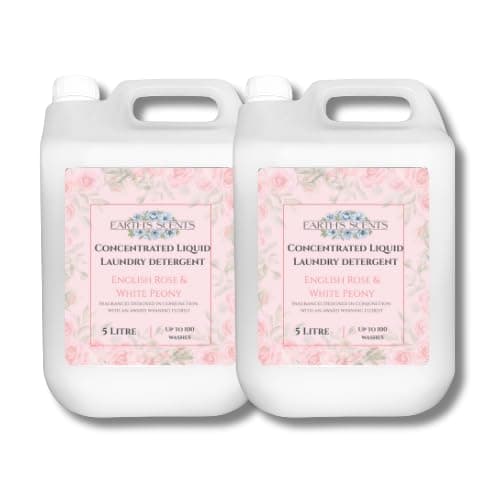 Image of Earth's Scents English Rose & Peony Liquid Laundry Detergent 2 x 5 Litre