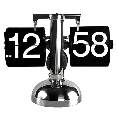Image of KooingTech Retro Flip Clock, Vintage Flip down Clock Automatic Digital Clocks, Desk Decor for Home Office (black)
