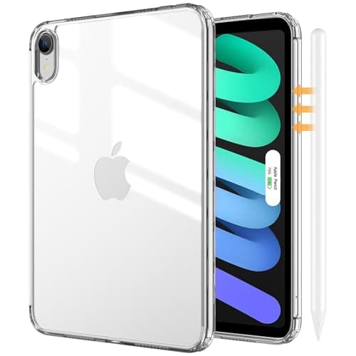 Image of ProCase Clear Case for iPad Mini 7th(A17 Pro) 2024 / Mini 6th Generation 8.3" 2021, Slim Light Transparent Anti-Yellow Back Cover for iPad Mini 7 6 8.3 Inch -Clear