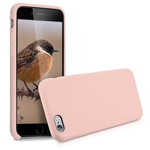 Image of kwmobile Case for Apple iPhone 6 / 6S Case - Soft Cover - Shockproof Silicone - Wireless Charging Dusty Pink
