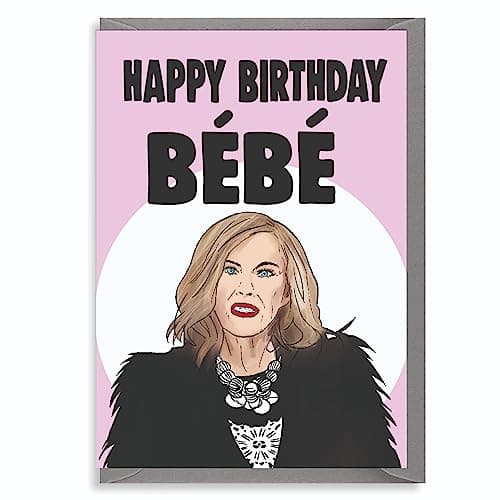 Image of Funny Birthday Card Bébé Inspired Glam Icon Humour Design for Her Friend Sister LGBTQ Fans 5x7 with Envelope IN74