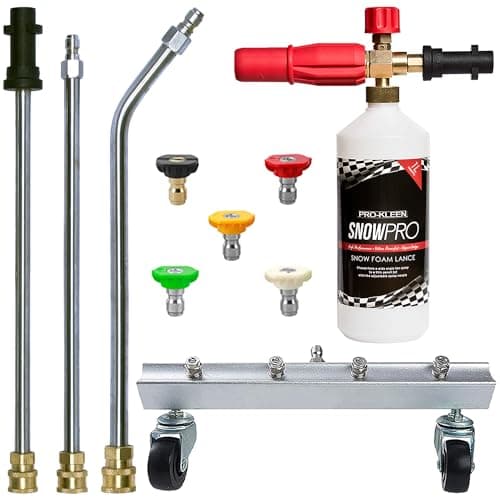 Image of Pro-Kleen Chassis Underbody Undercarriage Cleaner and Snow Foam Lance Compatible with Karcher K Pressure Washers with 5 Spray Jet Adaptors