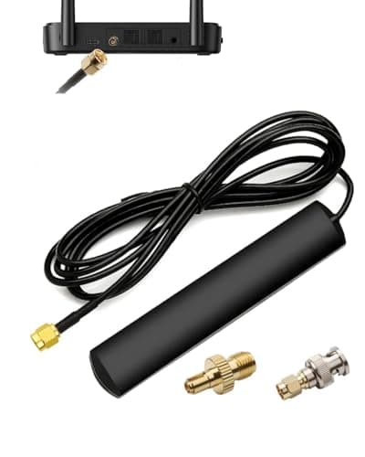 Image of GSM 4G LTE WIFI Antenna 5dBi SMA Male Connector with 2 Adappters Gain Omnidirectional DAB Car Aerial Adhesive Mount Hidden Patch Antenna for 2G 3G 4G Router Wifi DAB Car Vehicle Radio