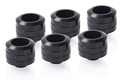 Image of Alphacool Eiszapf. PRO 16mm 6erPack bk | HardTube Fitting G1/4-1017628