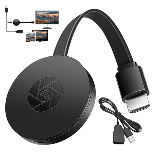 Image of Chromecast, Chromecast Device for TV, Wireless Display Adapter, 1080P Miracast Dongle, Plug and Play Screen Mirroring Dongle Projector TV Streaming Stick for iPhone Android Windows Mac Airplay DLNA