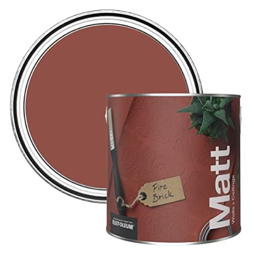 Image of Rust-Oleum Colours Matt Emulsion Wall and Ceiling Paint - Fire Brick 2.5L