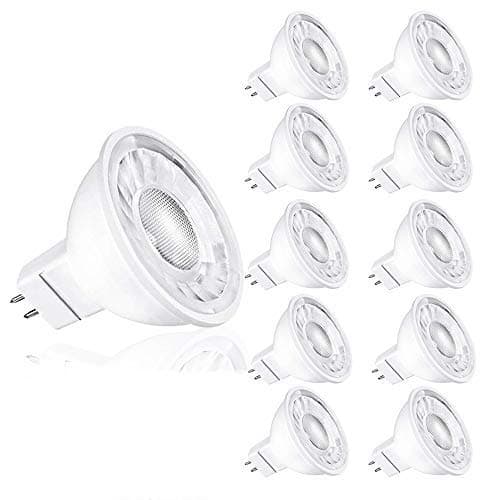 Image of Aurora EN-MR165/40 GU53 LED Bulb 5W 520lm LED Light Bulbs, 20W Halogen Bulb Replacement, Cool White 4000K, 60° Beam Angle, 25000hr lamp Life, Pack of 10